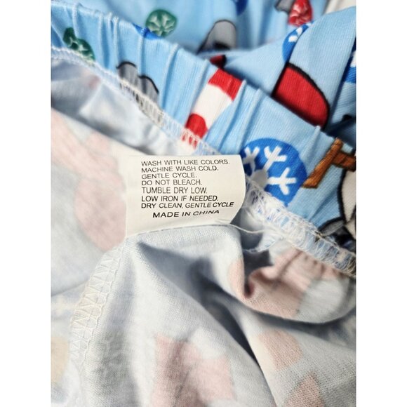 Blue & Gray Frosty The Snowman Printed Pajama Set Men's Size Medium NEW - Picture 6 of 7